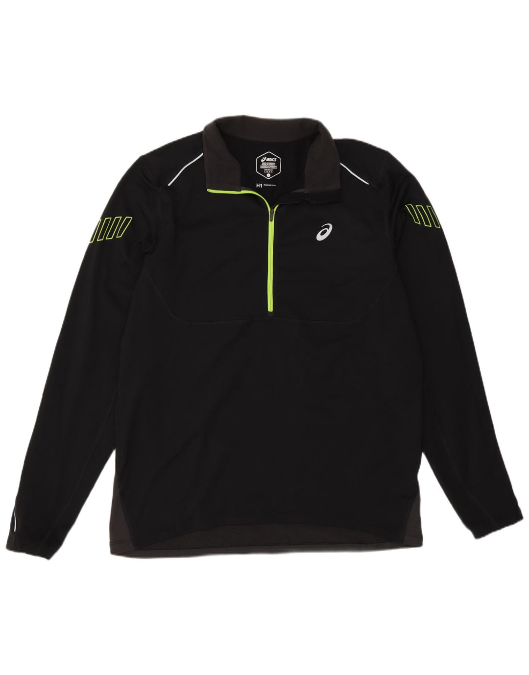 Ανδρική φόρμα πουλόβερ με φερμουάρ Asics Top Large Black Colourblock