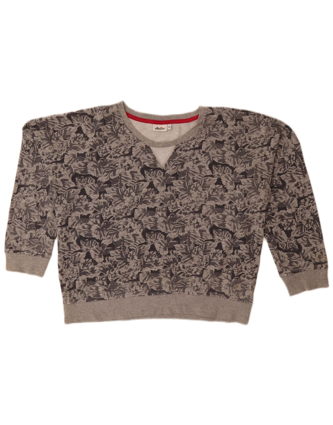 Ellesse γυναικεία φούτερ υπερμεγέθη Jumper UK 14 Μεσαίο γκρι φλοράλ βαμβακερό