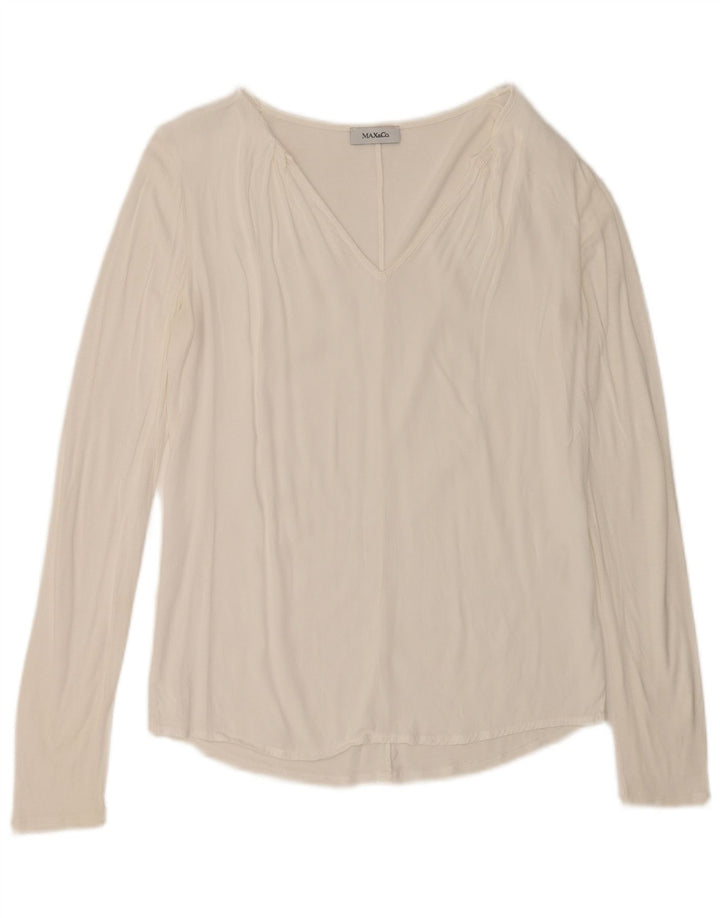 Max & Co. Γυναικείο τοπ Μακρύ μανίκι UK 12 Medium White