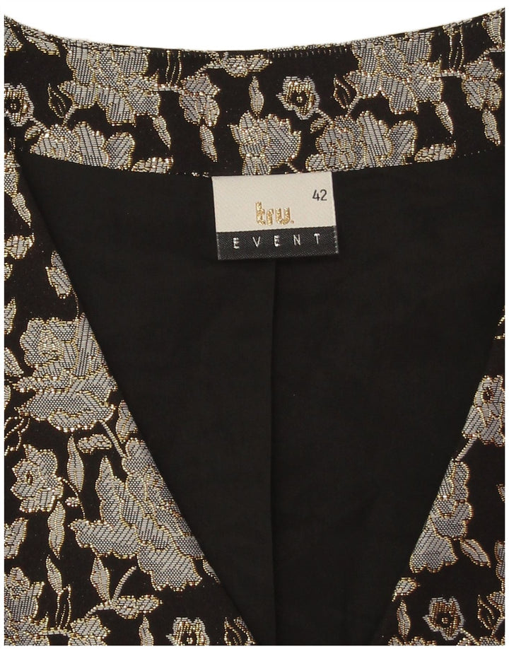 Tru Womens Crop Top EU 48 Large Black Floral Polyamide