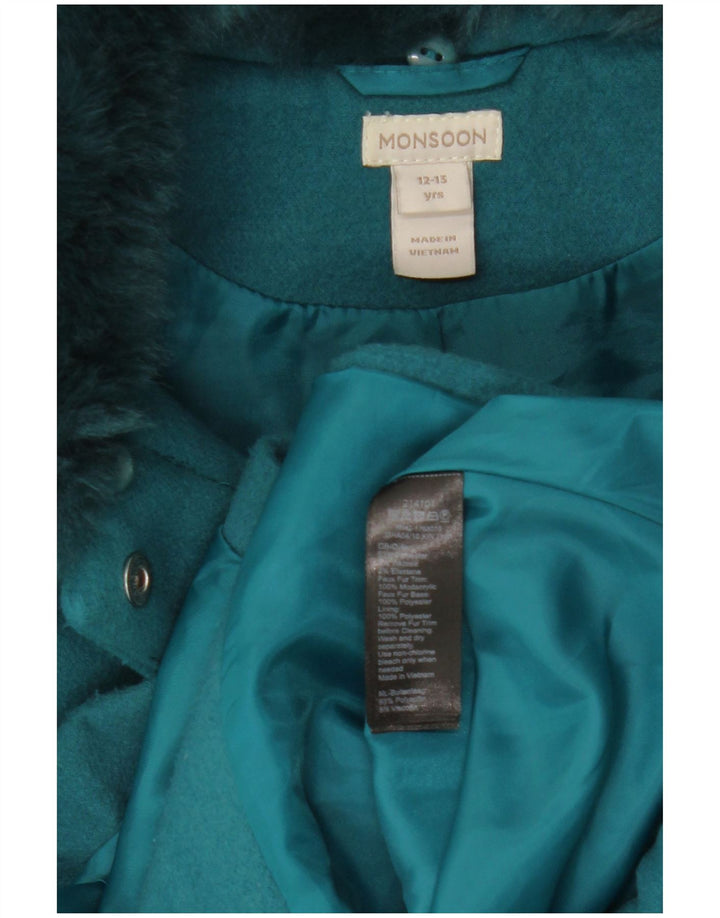 Πανωφόρι Monsoon Girls 12-13 Years Turquoise Polyester