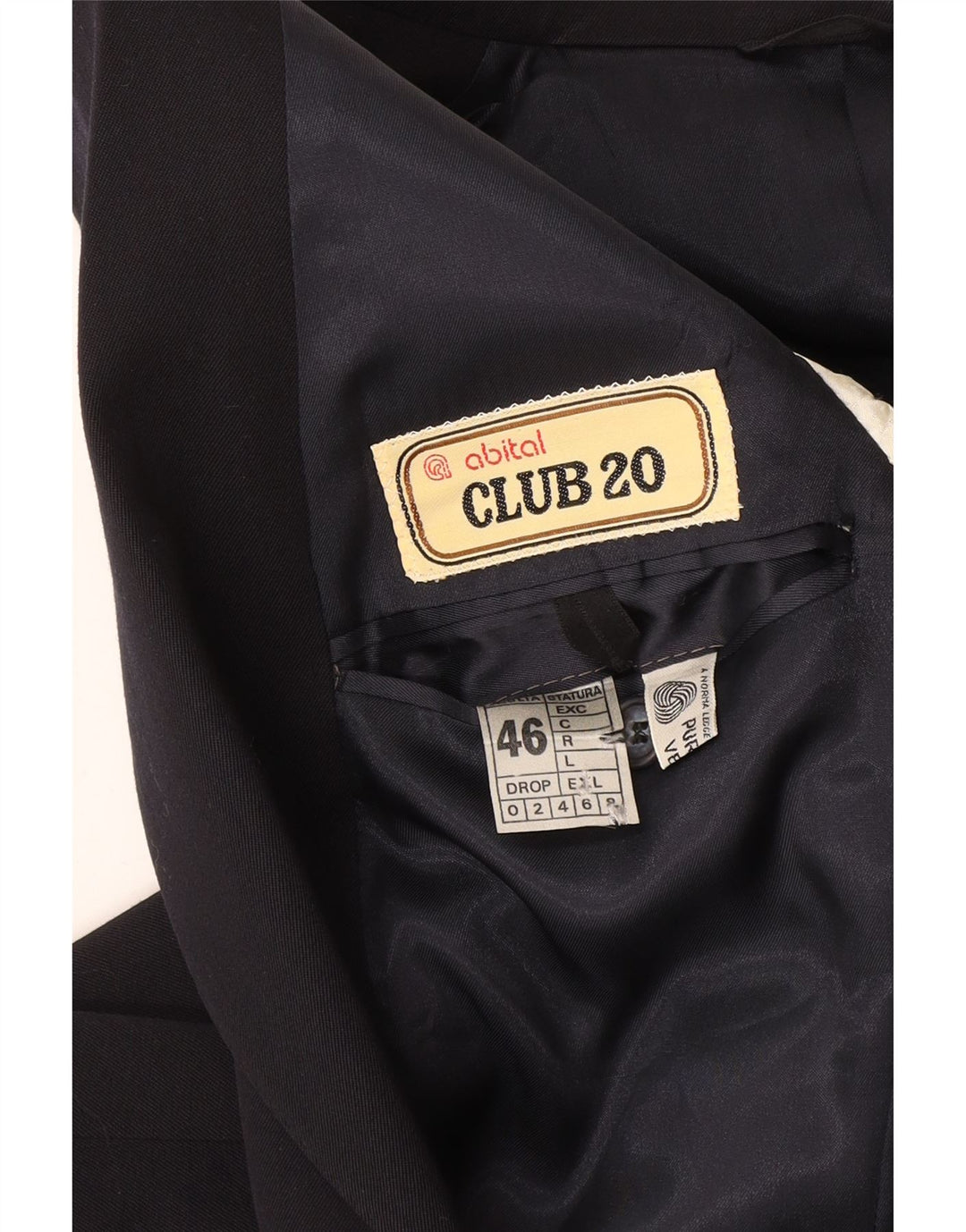 Abital Ανδρικό μπουφάν Blazer 2 κουμπιών IT 46 Small Navy Blue Wool