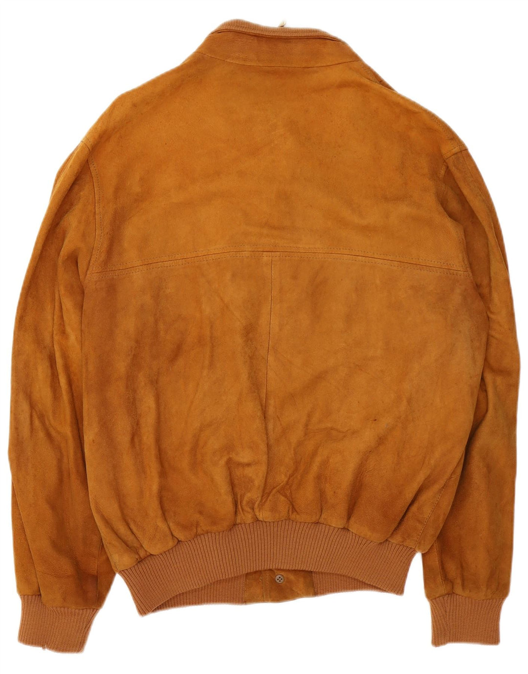 Vintage Ανδρικό Suede Bomber Jacket UK 40 Large Brown Δερμάτινο