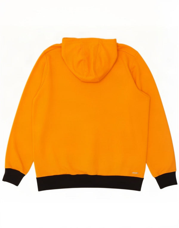 Ανδρικό πουλόβερ Adidas Climalite με φερμουάρ 2XL πορτοκαλί χρώματος
