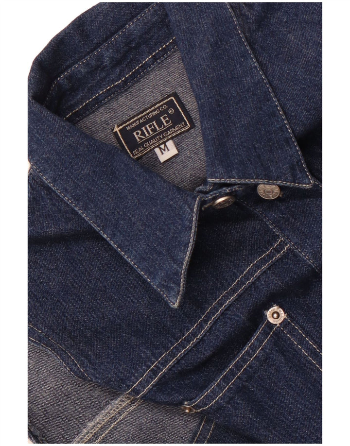 Rifle Γυναικείο Αμάνικο Τζιν Φόρεμα UK 12 Medium Navy Blue