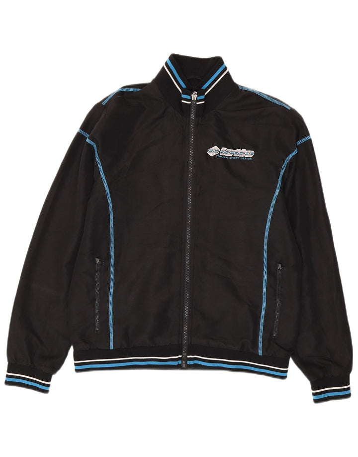 LOTTO Womens Tracksuit Top Jacket UK 18 XL Black