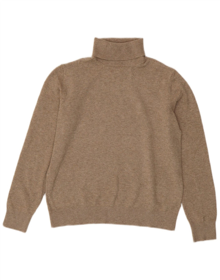 Marks & Spencer Γυναικείο πουλόβερ με ρολό λαιμόκοψη UK 10 Small Beige Polyester