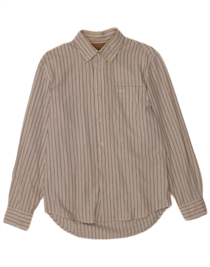 Ανδρικό πουκάμισο Dockers Μέγεθος 34/36 Small White ριγέ βαμβακερό