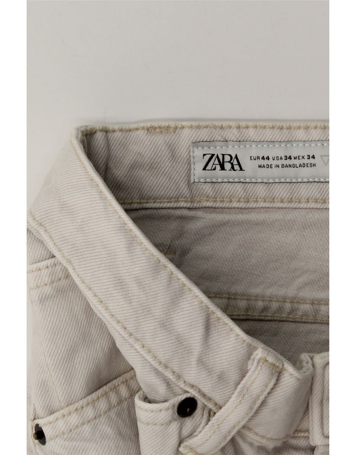 Zara Ανδρικό σορτς Cargo EU 44 Large W34 Λευκό βαμβακερό