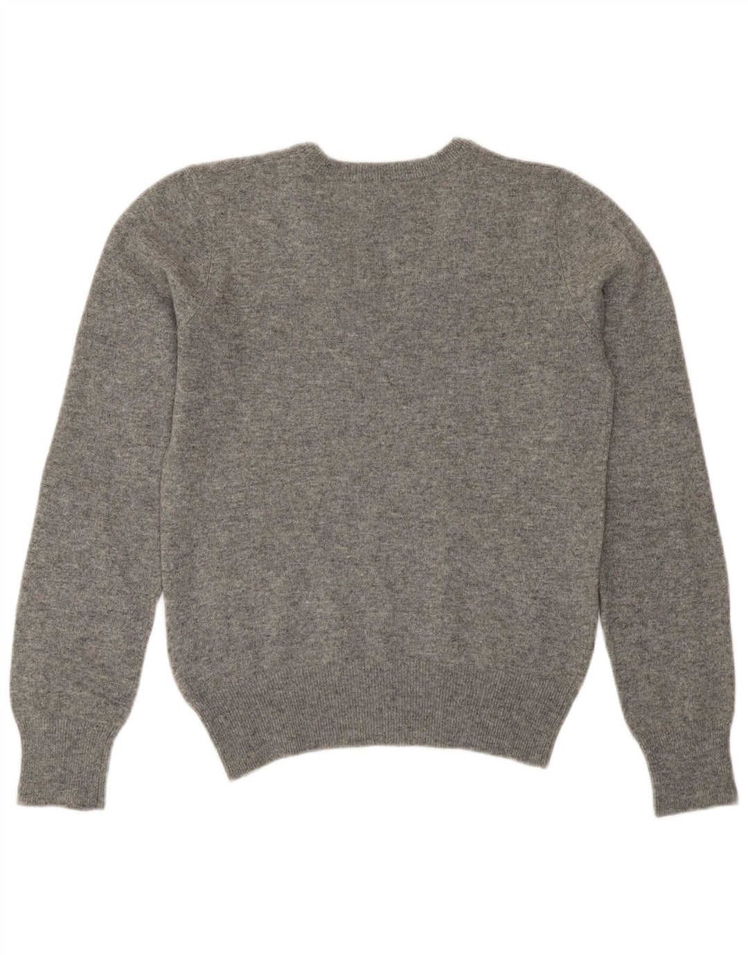 Γυναικείο πουλόβερ GANT Crop με V λαιμόκοψη UK 10 Small Grey Wool