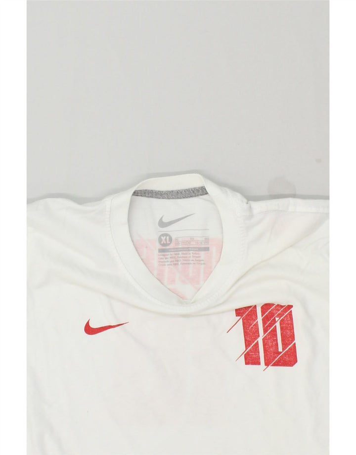 NIKE Boys Graphic T-Shirt Top 13-14 Years XL  White Vintage Nike and Second-Hand Nike from Messina Hembry 