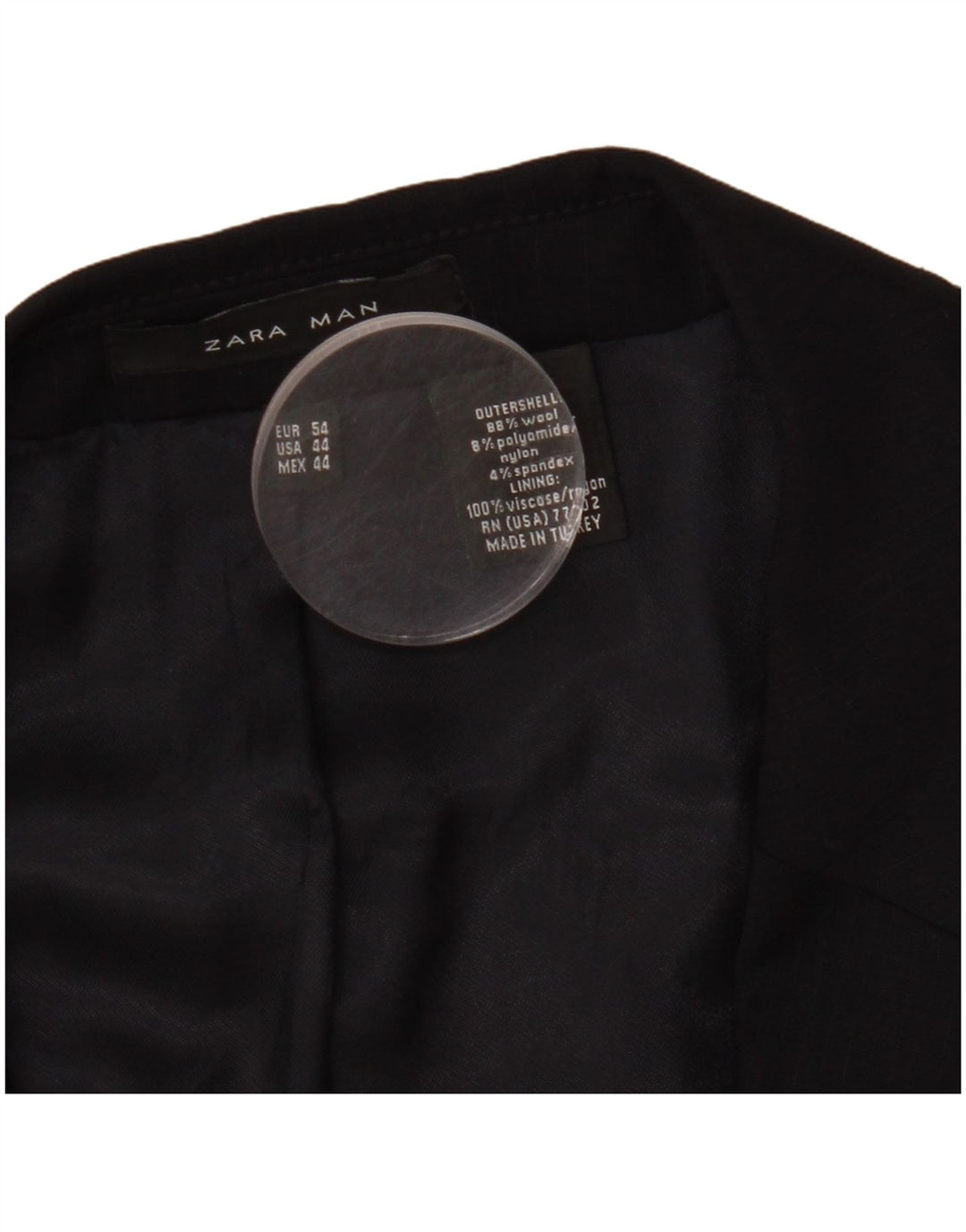 ZARA Ανδρικό σακάκι μπλέιζερ με 2 κουμπιά EU 54 XL Navy Blue Wool