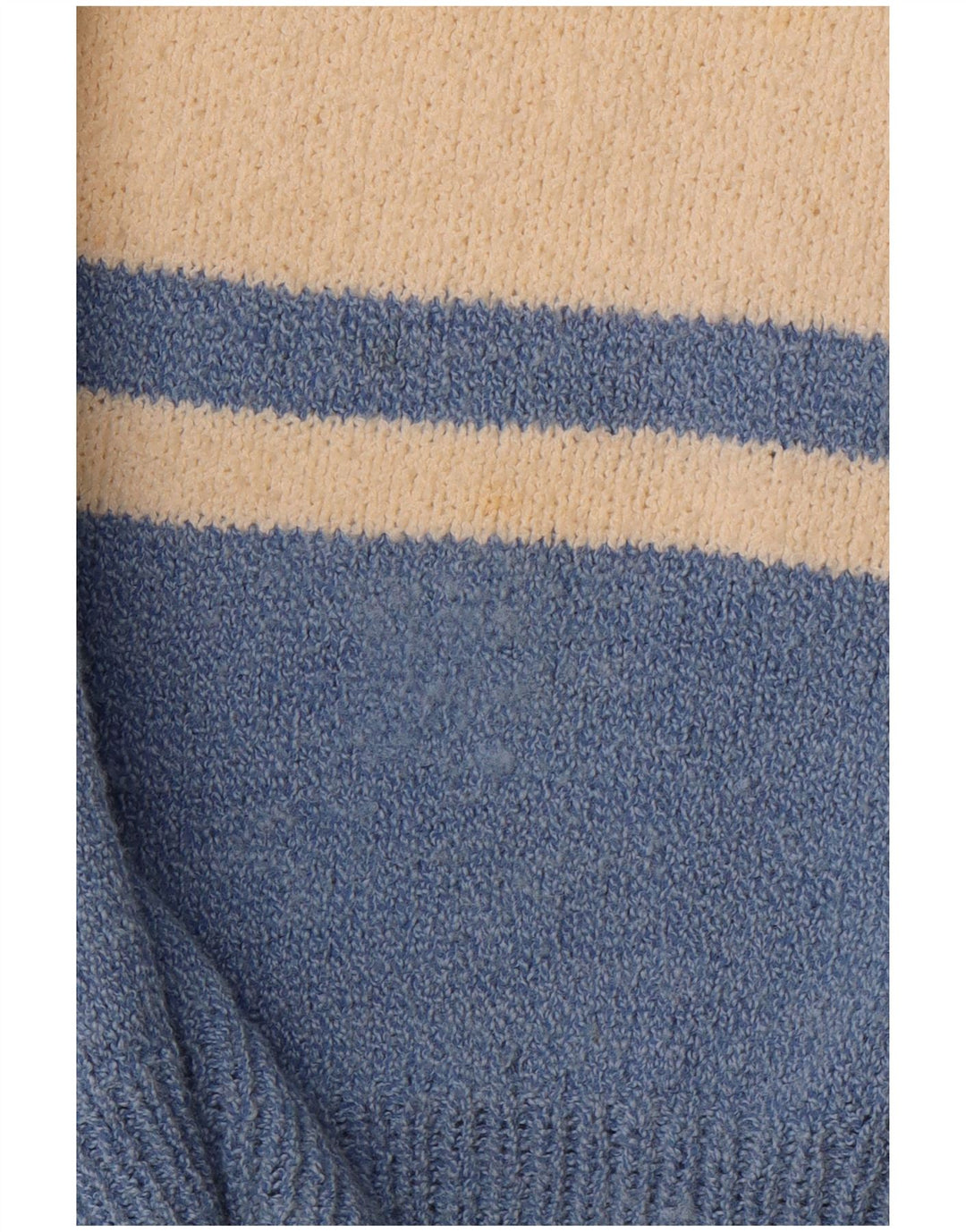 VINTAGE Ανδρικό πουλόβερ με λαιμόκοψη σε μεγάλο μπλε χρώμα