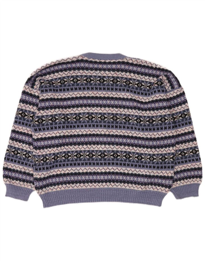 Vintage γυναικείο πουλόβερ με λαιμόκοψη UK 18 XL πολύχρωμο Fair Isle