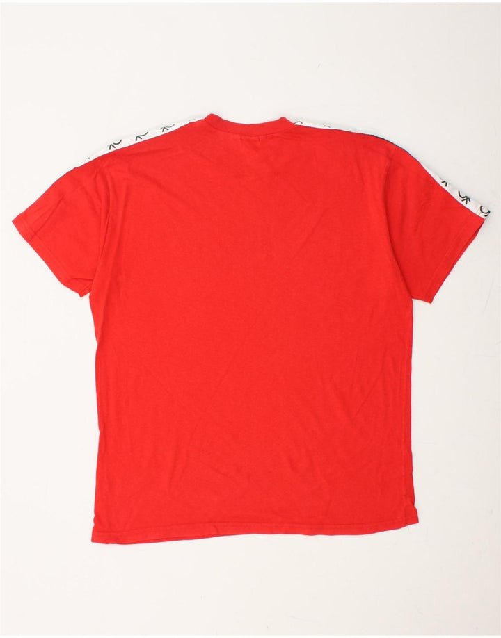 Ανδρικό γραφικό T-Shirt BENETTON Top Medium Red