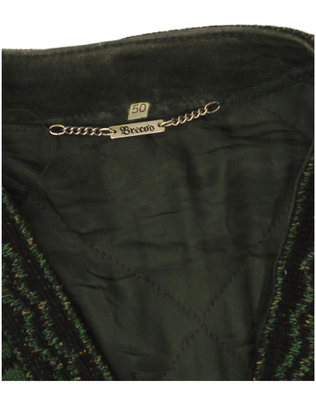 Breco's Mens Suede Bomber Jacket IT 50 Large Green Leather