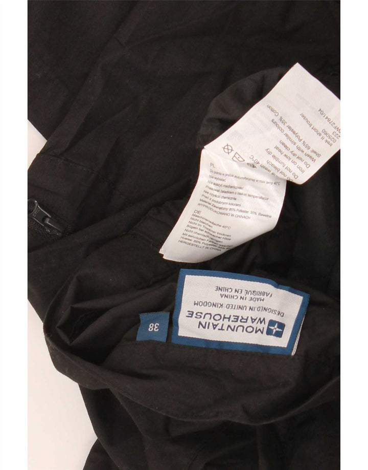 Mountain Warehouse Ανδρικό ίσιο παντελόνι Cargo W38 L29 Μαύρο Πολυεστέρας