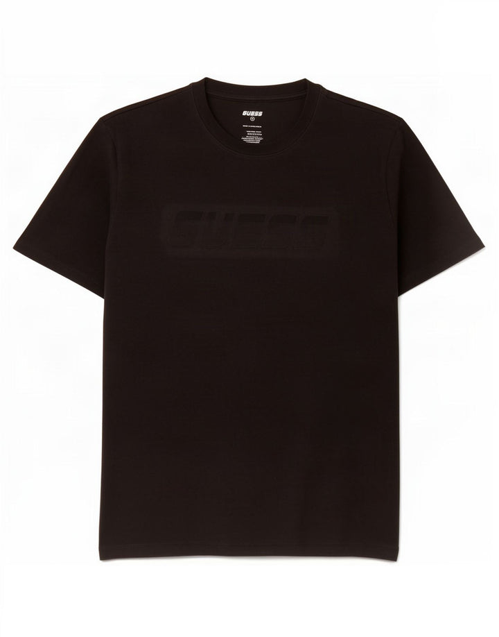 Ανδρικό γραφικό μπλουζάκι Guess Top Medium μαύρο βαμβακερό