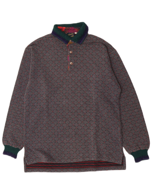 Ανδρικό μπλουζάκι ράγκμπι πόλο Johnny Lambs IT 50 Medium Grey Argyle/Diamond