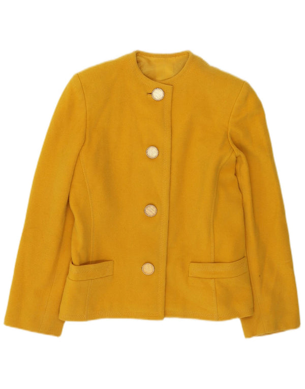 Vintage γυναικείο σακάκι blazer UK 10 Small Yellow