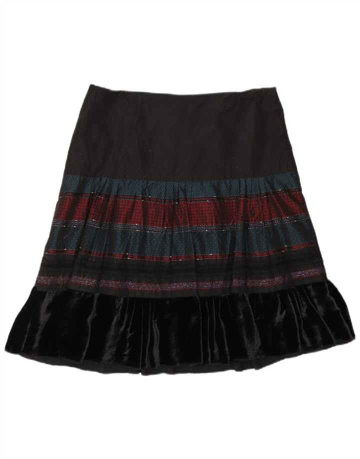 Γυναικεία φούστα Benetton A-Line W30 Μέτρια Μαύρη ριγέ