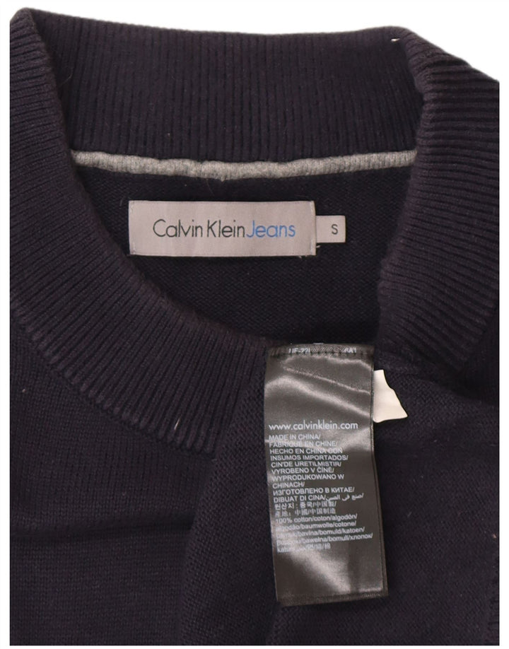 Calvin Klein Jeans Ανδρικό πουλόβερ με λαιμόκοψη μικρό ναυτικό