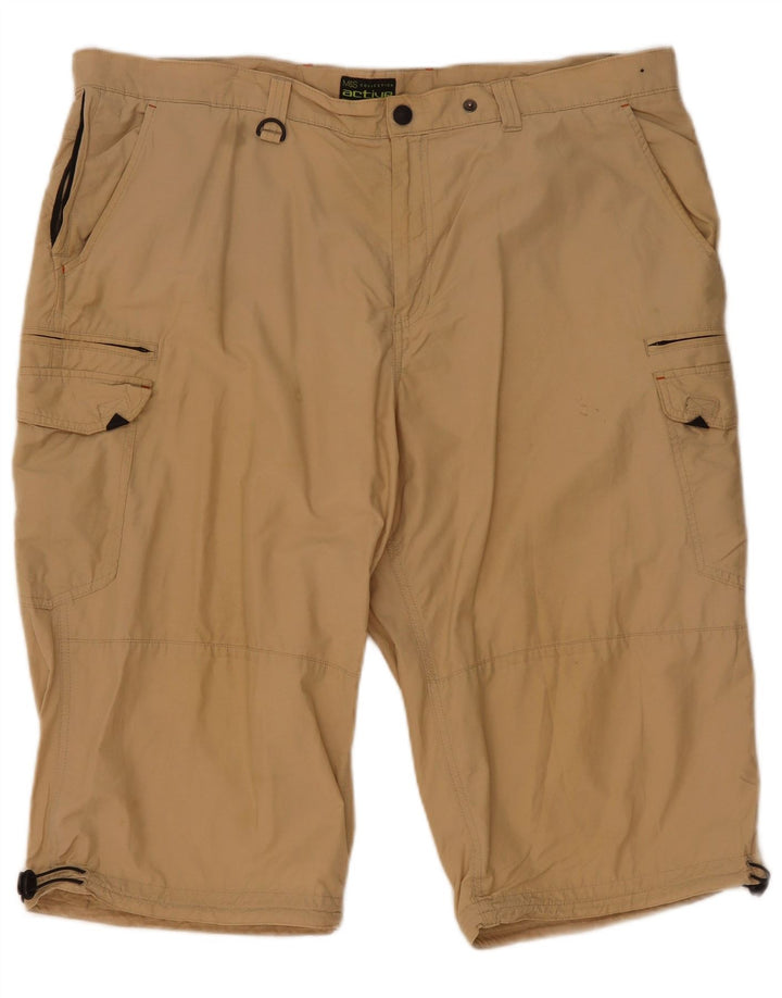 Ανδρικό σορτς Cargo Marks & Spencer W44 2XL Μπεζ βαμβακερό