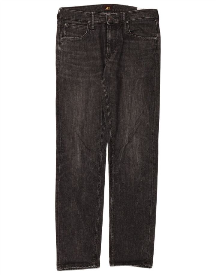 Lee Mens Daren Zip Fly Straight Jeans W32 L34 Γκρι βαμβακερό
