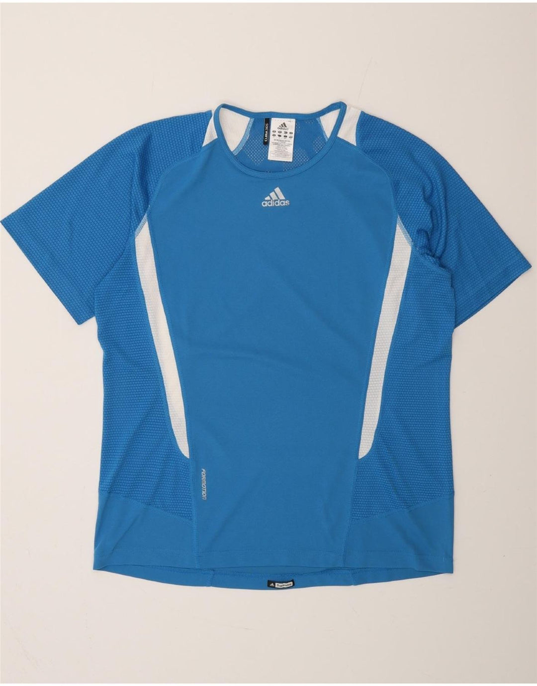 Ανδρικό T-Shirt ADIDAS Clima 365 Top Large Blue Colorblock Πολυεστέρας