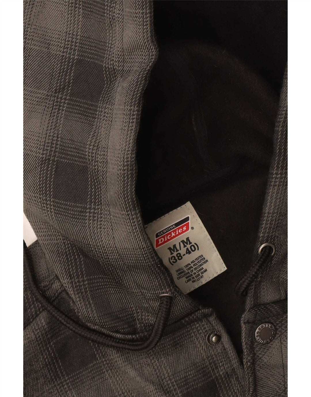 Ανδρικό πουκάμισο Dickies με κουκούλα ξυλοκόπο UK 38/40 Μεσαίο γκρι από πολυεστέρα