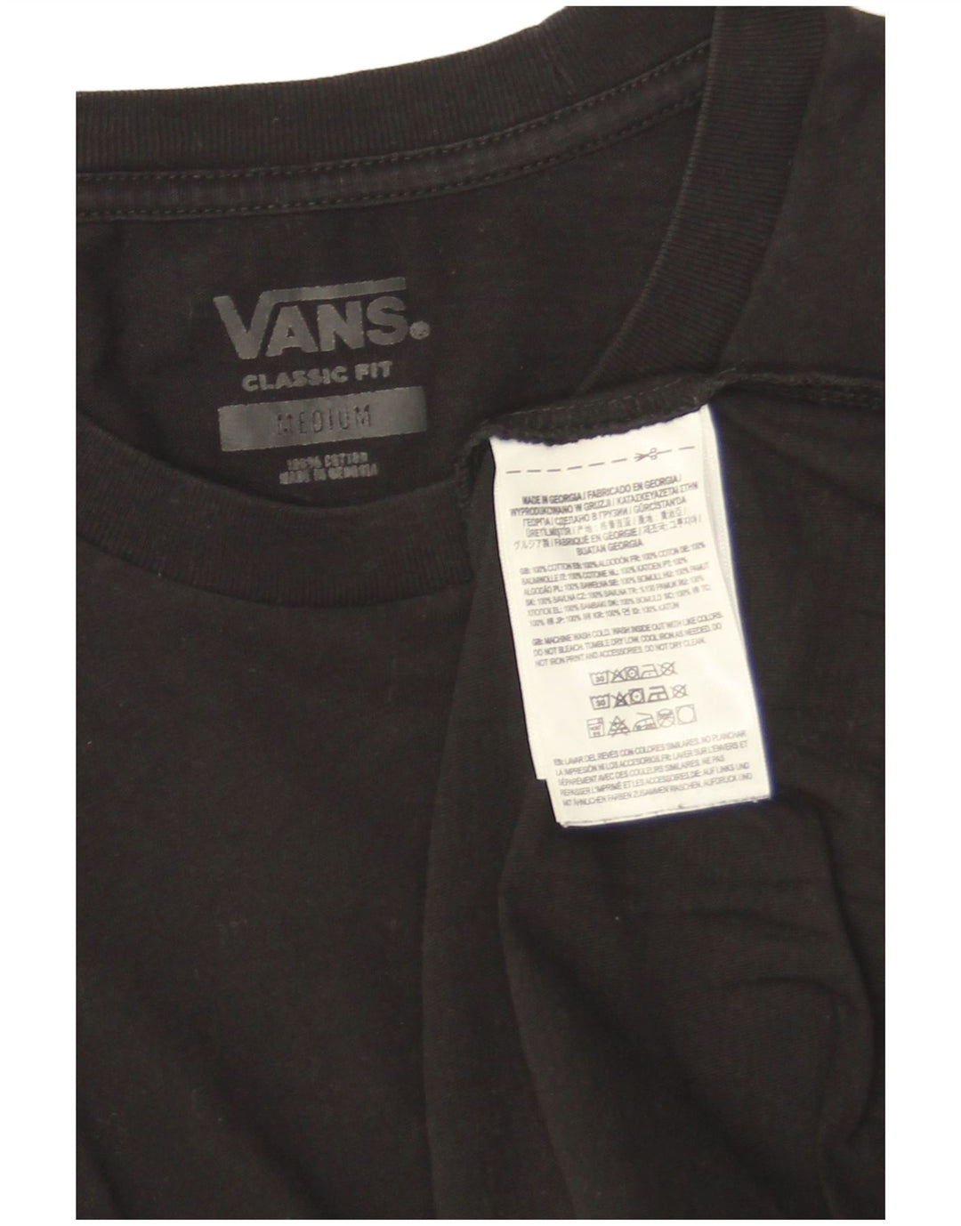 Ανδρικό μπλουζάκι Vans Classic Fit Top Μεσαίο μαύρο βαμβακερό