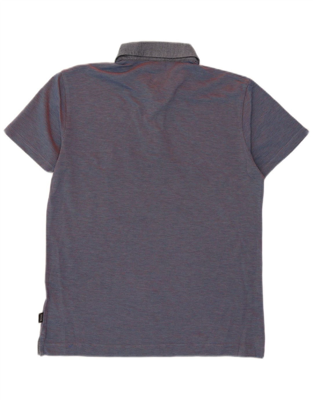 Ανδρικό πουκάμισο πόλο με λεπτή εφαρμογή Hugo Boss Βαμβακερό με ρίγες σε μπλε ναυτικό