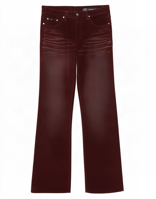 Γυναικείο Gas Woodstock Bootcut Jeans W34 L34 Βουργουνδί βαμβακερό