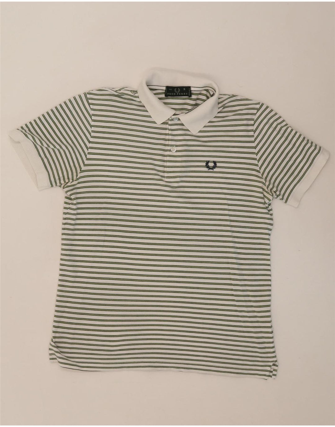 FRED PERRY Ανδρικό μπλουζάκι πόλο, μικρό λευκό βαμβακερό ριγέ
