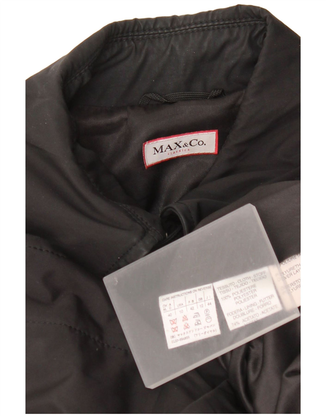 Max & Co. Γυναικεία καμπαρντίνα UK 12 Medium Black Polyester