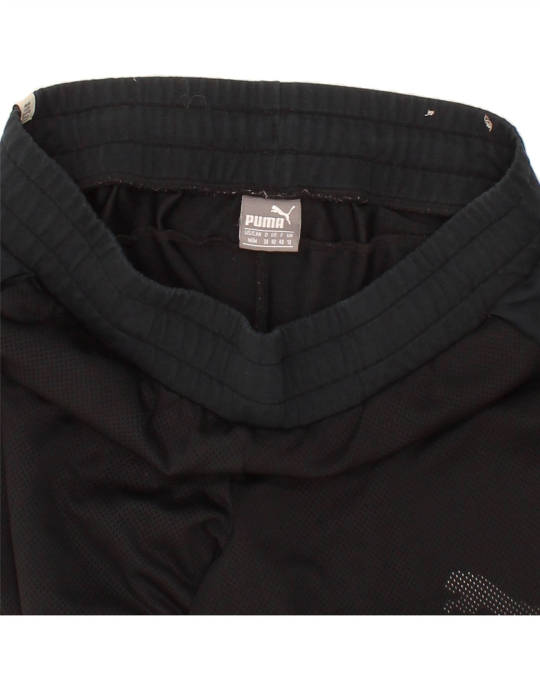 PUMA Womens Graphic Tracksuit Trousers UK 12 Medium Black Cotton Vintage Puma and Second-Hand Puma from Messina Hembry 