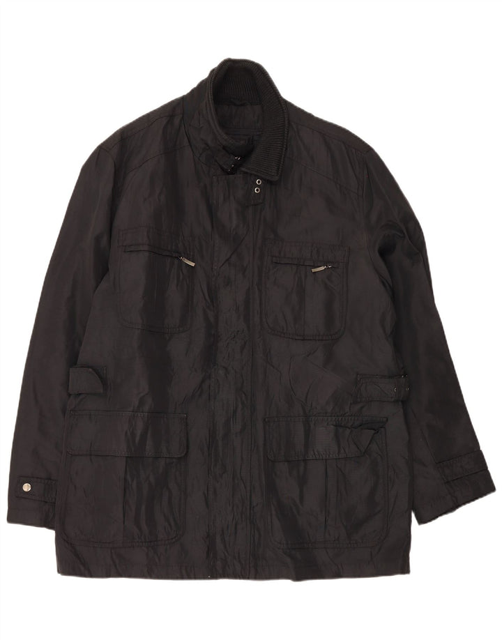 Mabrun Mens Utility Jacket UK 42 XL Μαύρο Πολυεστέρας
