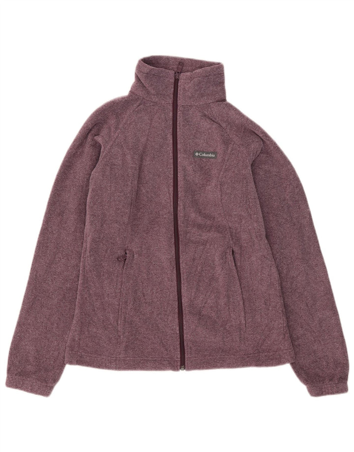 COLUMBIA Γυναικείο Fleece Jacket UK 10 Small Purple Flecked Polyester