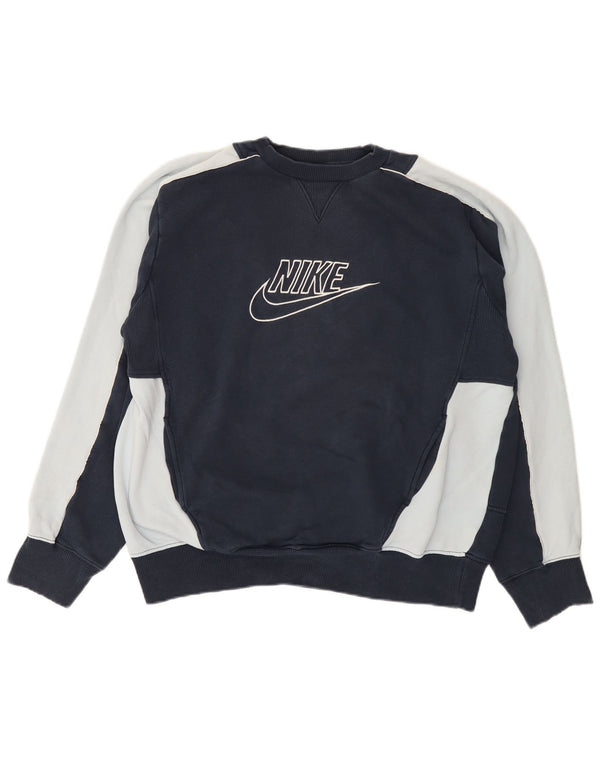 Ανδρικό γραφικό φούτερ Nike Jumper UK 42/44 Μεγάλο μπλε μπλε χρώματος