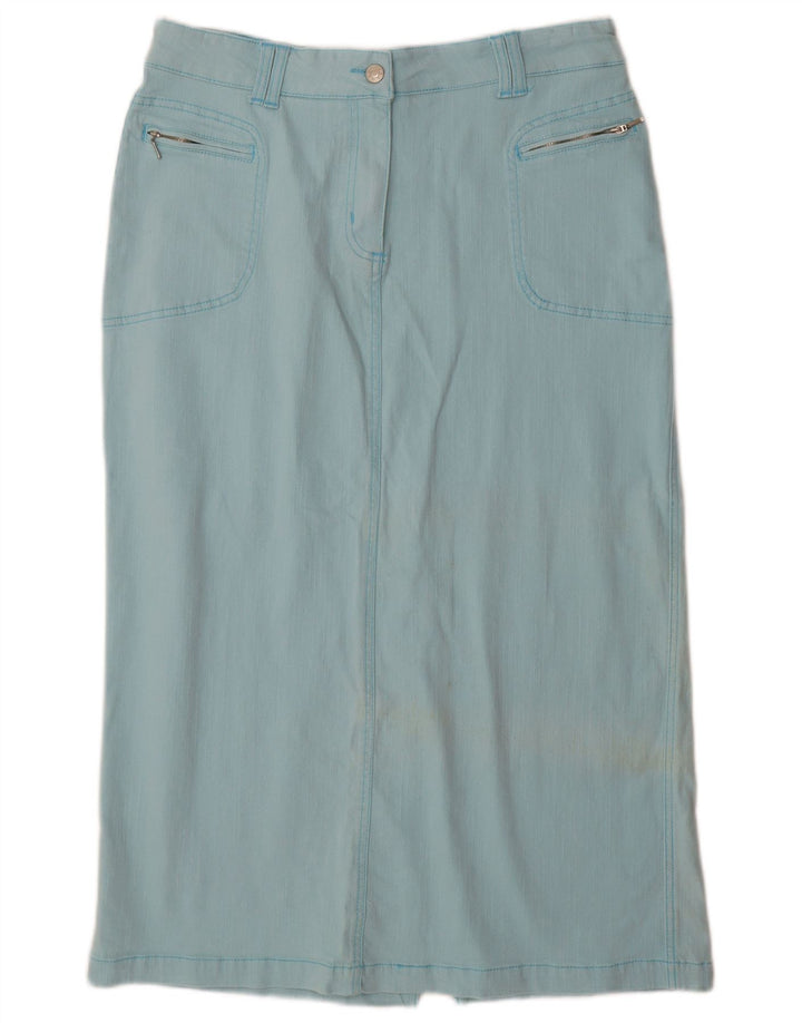 PACO Womens Denim Skirt Large W32 Blue Cotton