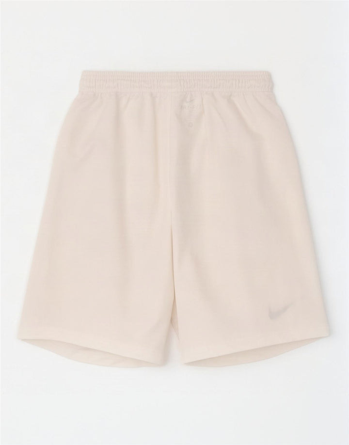 Ανδρικό αθλητικό σορτς Nike Dri Fit από μεσαίο λευκό πολυεστέρα