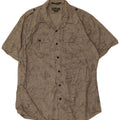Eddie Bauer Ανδρικό πουκάμισο αφηρημένο με μοτίβο Classic Fit μεγάλο μπεζ βαμβακερό