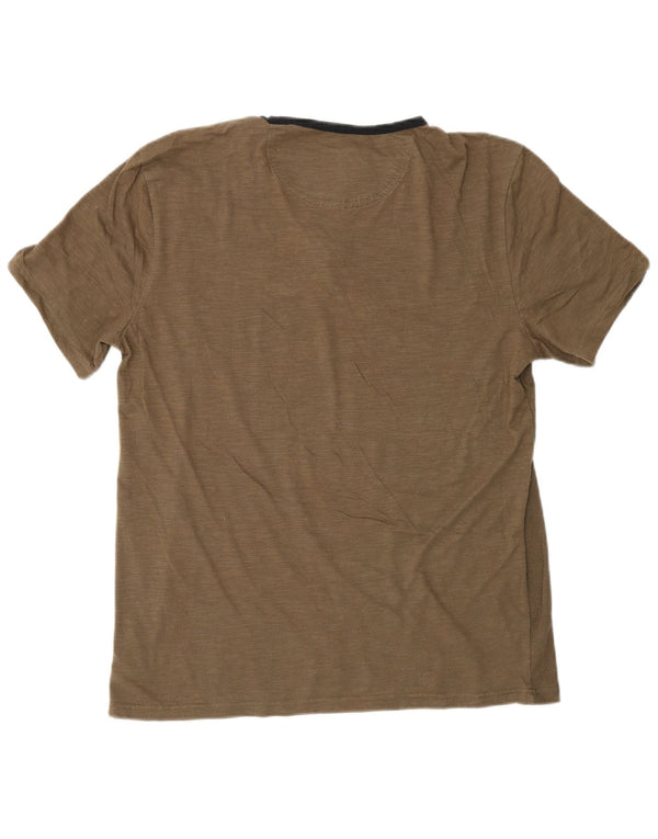 Ανδρικό T-Shirt Guess Top Medium Khaki Cotton