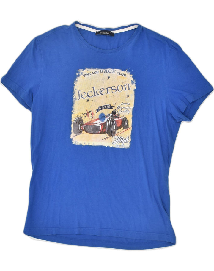 JECKERSON Womens Graphic T-Shirt Top XL Blue Cotton | Vintage Jeckerson | Thrift | Second-Hand Jeckerson | Used Clothing | Messina Hembry 