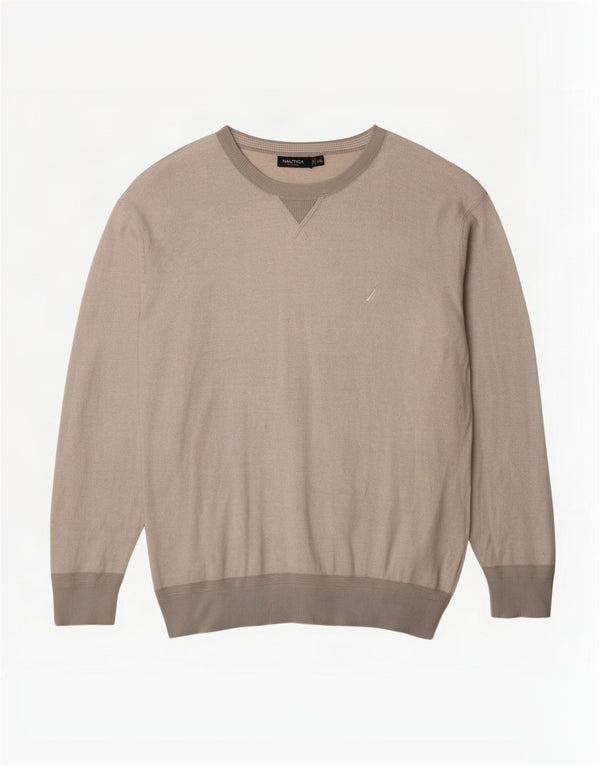 Ανδρικό πουλόβερ Nautica Boat Neck Jumper 2XL Γκρι βαμβακερό