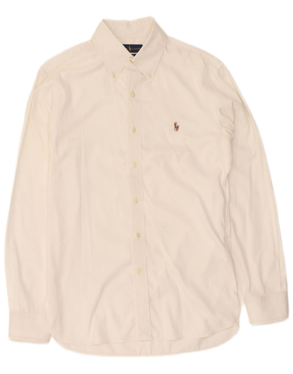 Ralph Lauren Mens Easy Care Shirt Size 39 15 1/2 Medium White Cotton