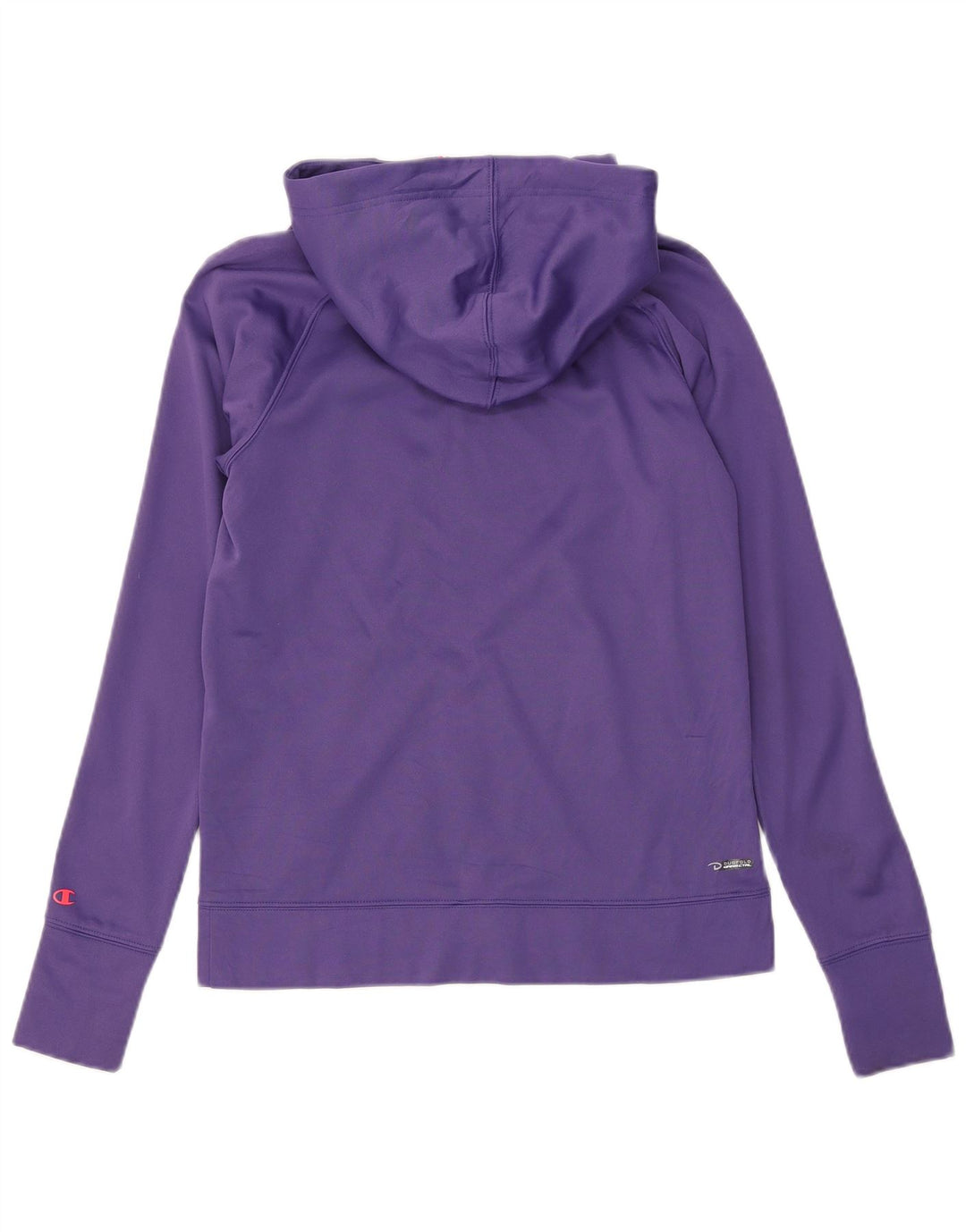 Champion Women Performance Zip Hoodie πουλόβερ UK 10 Small Purple Polyester
