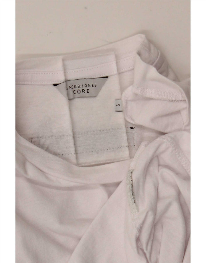 Jack & Jones Ανδρικό γραφικό μακρυμάνικο μπλουζάκι μικρό λευκό