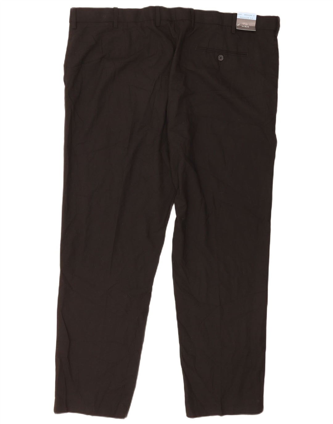 Marks & Spencer Ανδρικό παντελόνι Chino με κανονική εφαρμογή W44 L31 μαύρο πολυεστέρα