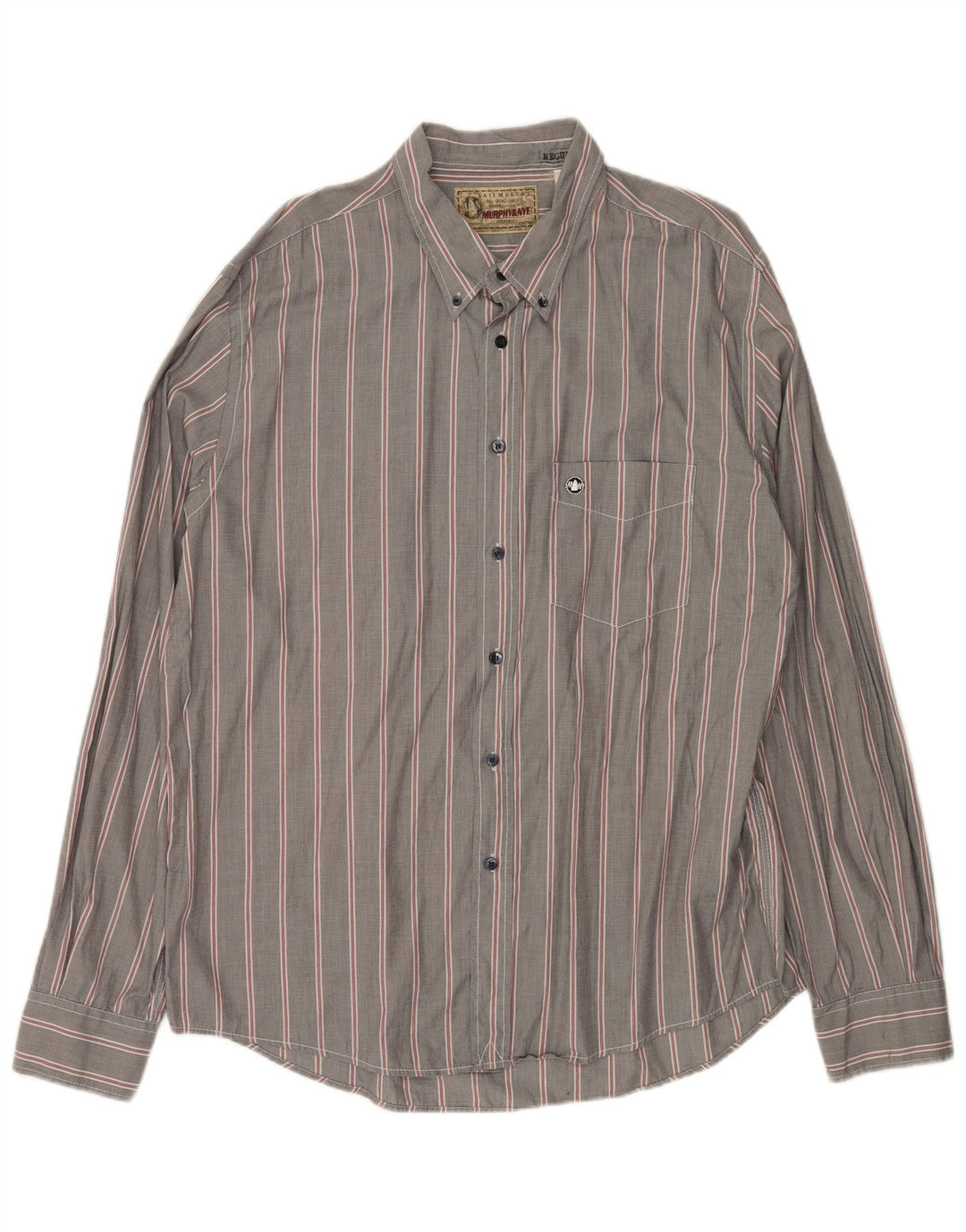 Ανδρικό πουκάμισο Murphy & Nye Sailmakers Regular Fit 3XL Grey Pinstripe